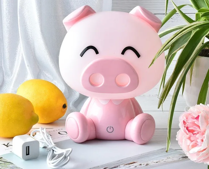 LAMPARA DE NIÑOS CERDITO LED