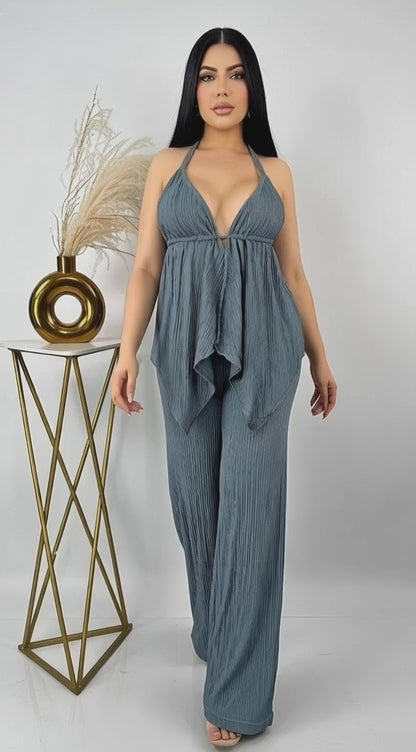 Conjunto blusa y pantalón palazo  LAUDIT