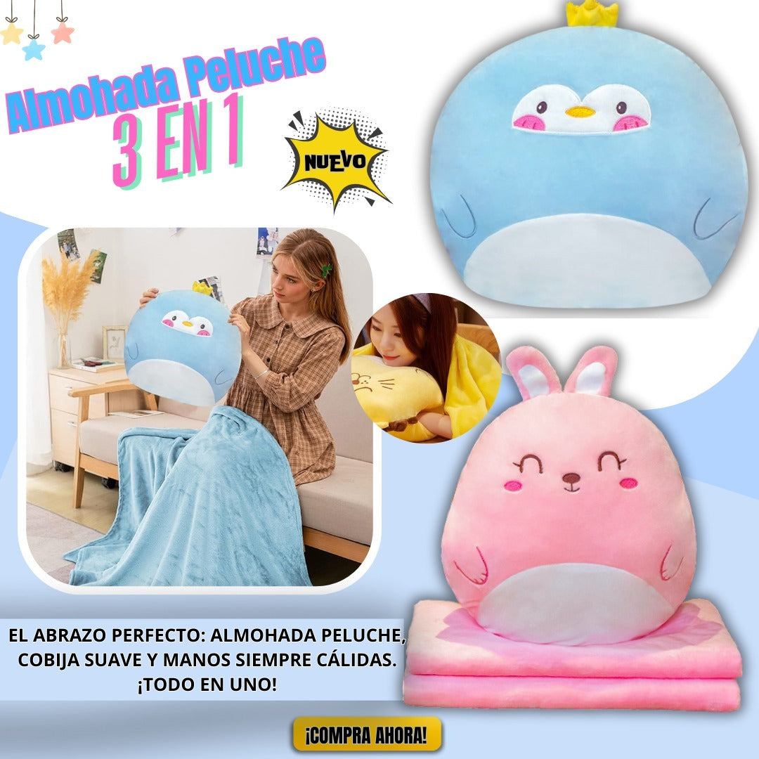 ALMOHADA CON COBIJA 3 EN 1 REGALO NIÑO🎆