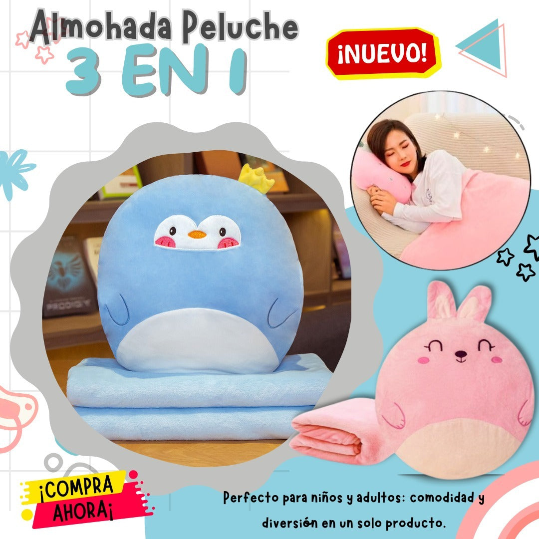 ALMOHADA CON COBIJA 3 EN 1 REGALO NIÑO🎆
