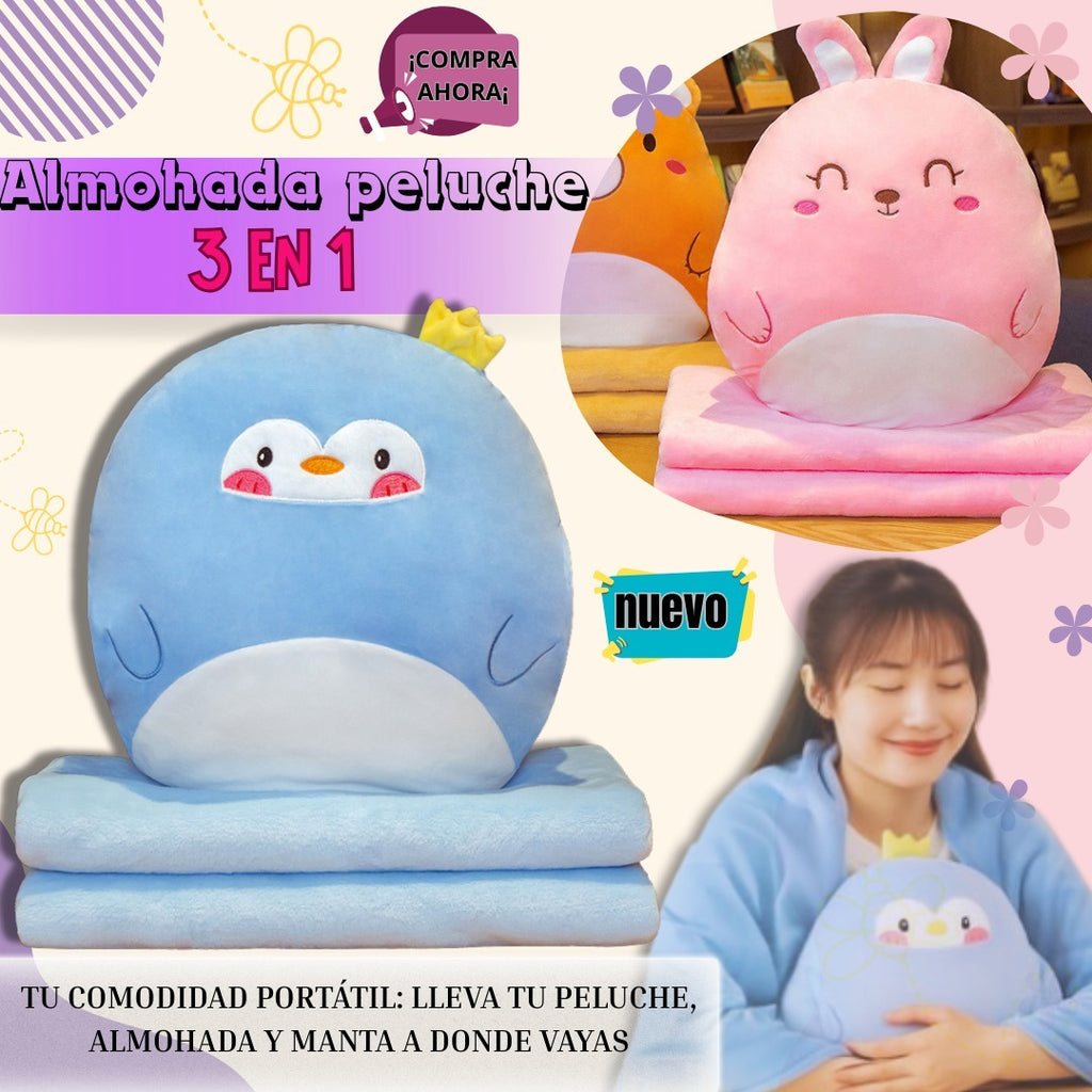 ALMOHADA CON COBIJA 3 EN 1 REGALO NIÑO🎆