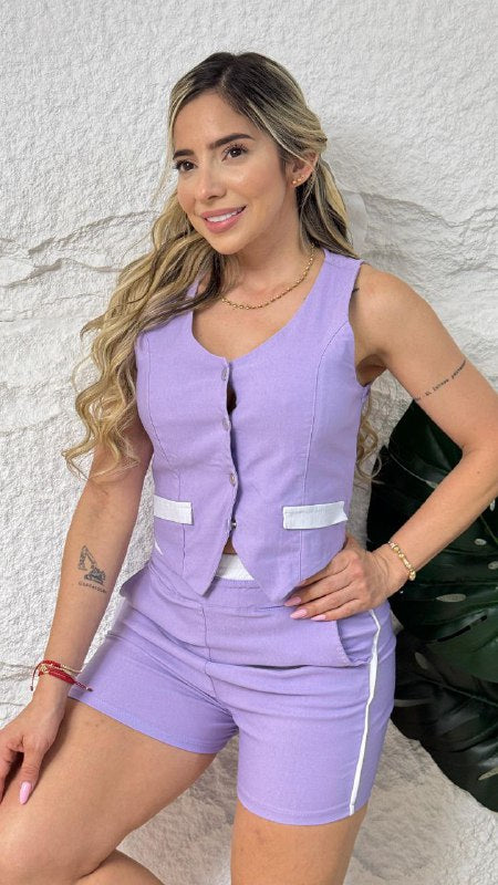 Conjunto de pantalón corto y chaqueta